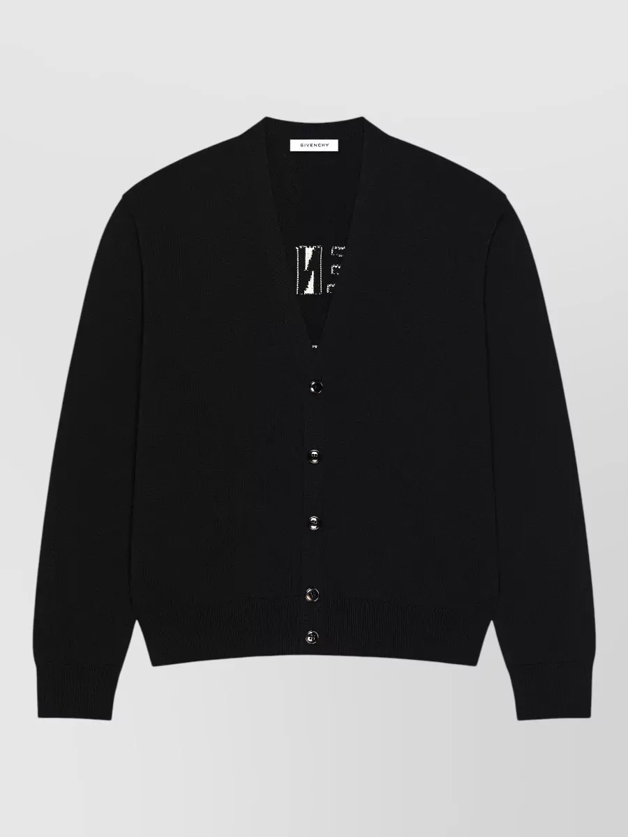 Givenchy ribbed knit v-neck cardigan