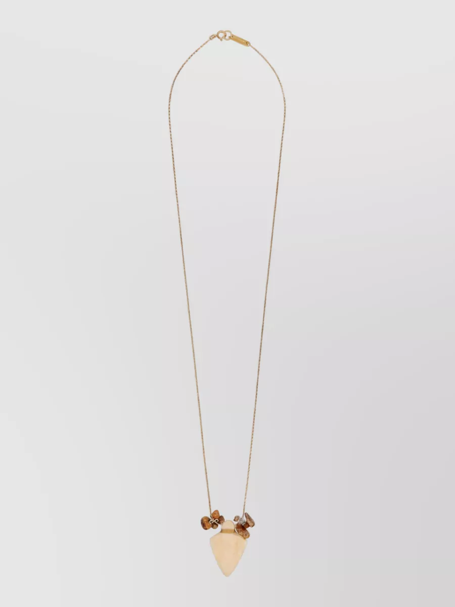 Isabel Marant brass pendant necklace