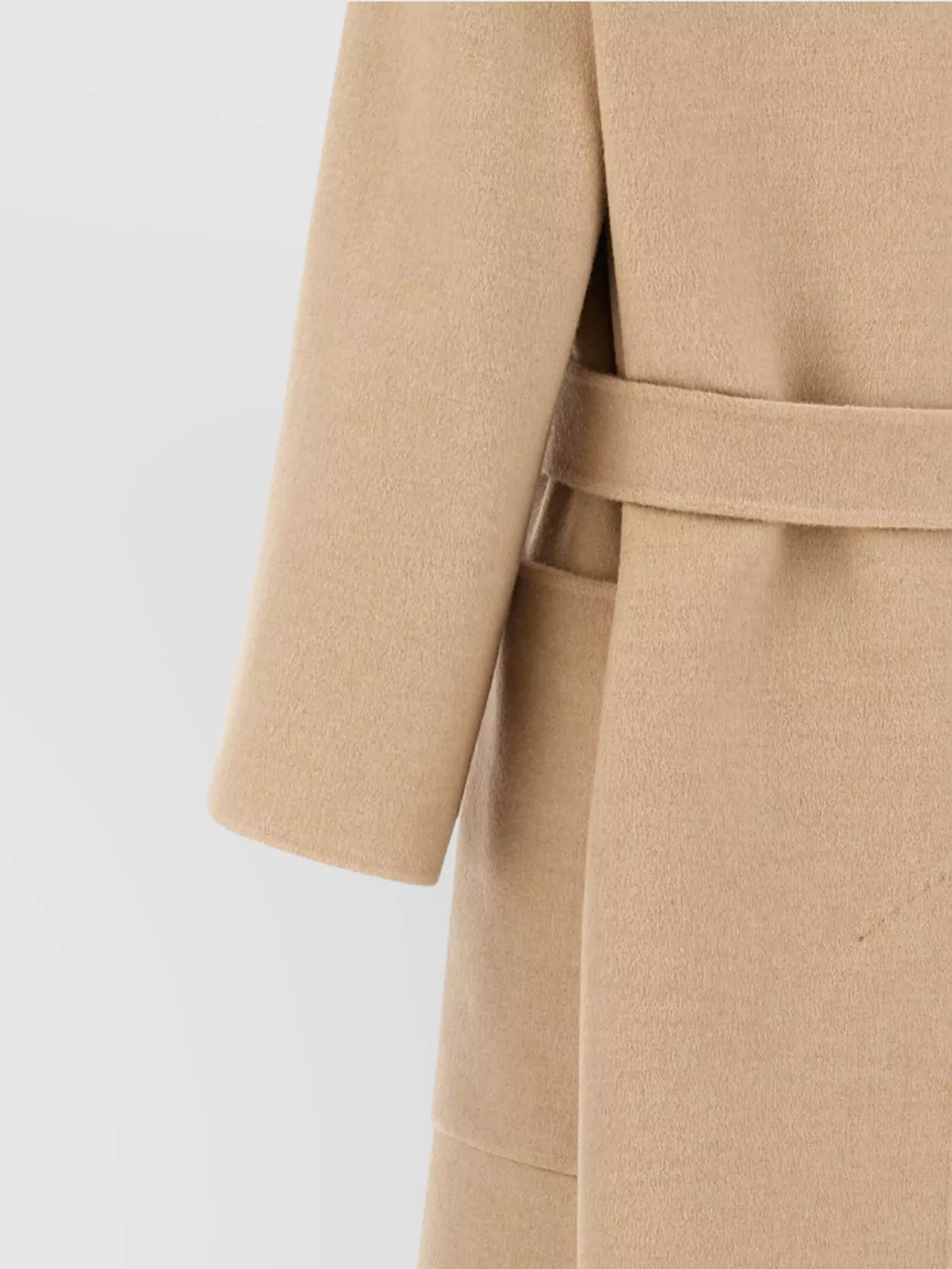Shop Max Mara Chic Waist Belt Coat With Pockets And Long Sleeves