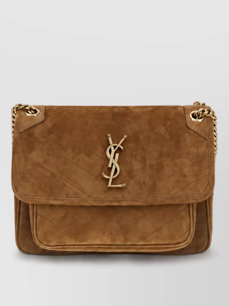 Saint Laurent na suede leather clutch bag