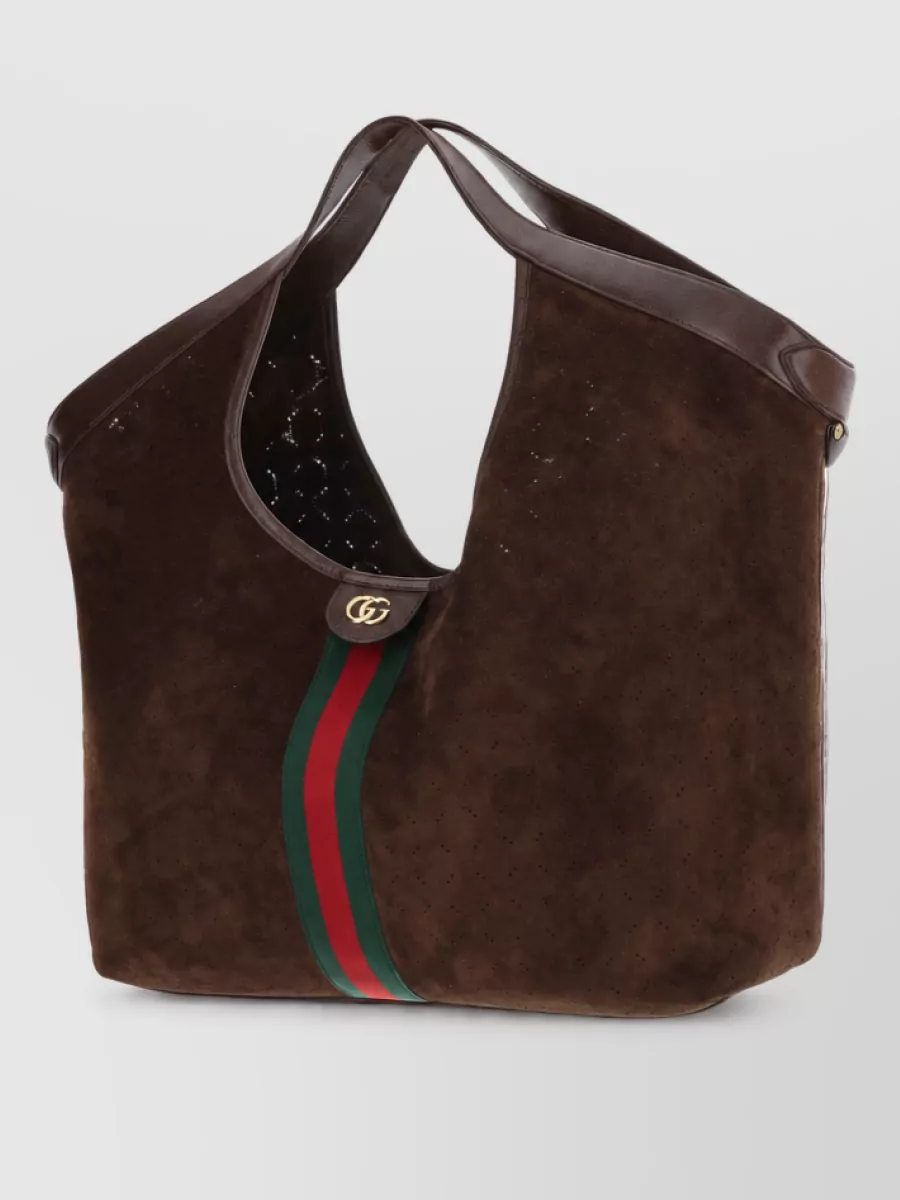 Gucci giglio large leather tote bag