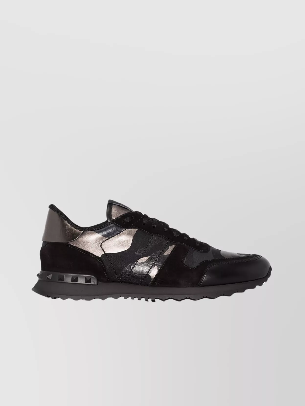 Shop Valentino Streamlined Almond Toe Sneakers In Black