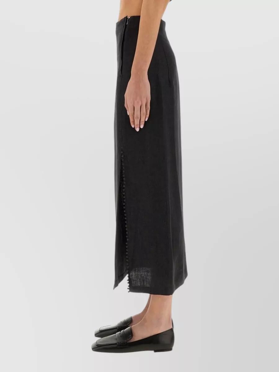 Alysi Linen High-Rise Skirt