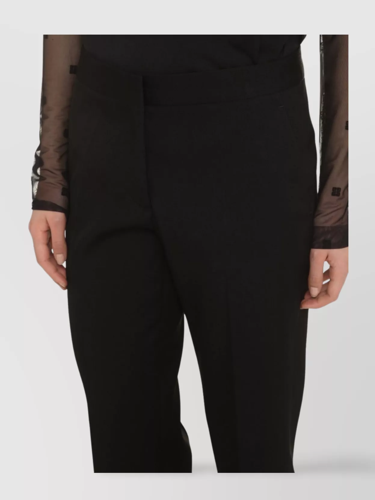 Jil Sander Cropped Wool Trousers With Back And Side Pockets