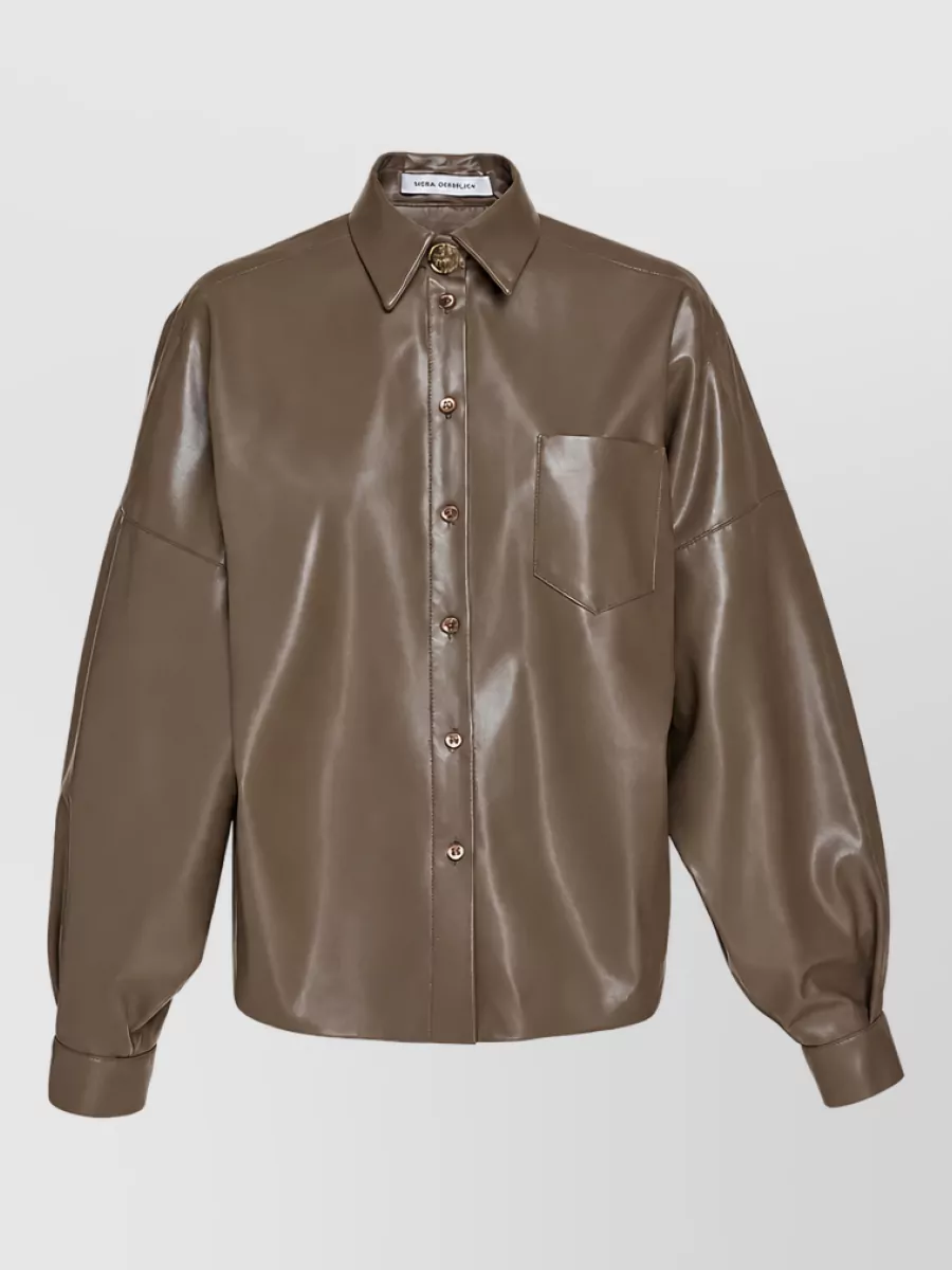 Simona Corsellini leather fitted jacket