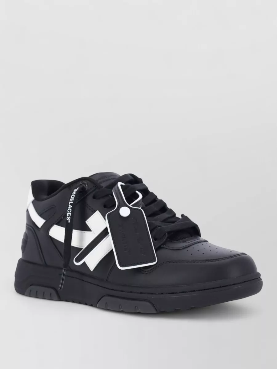 Off-White Leather Low-Top Sneakers