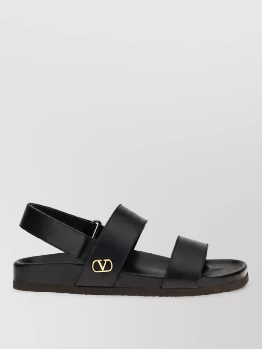 Valentino Garavani Leather Flat Sandals