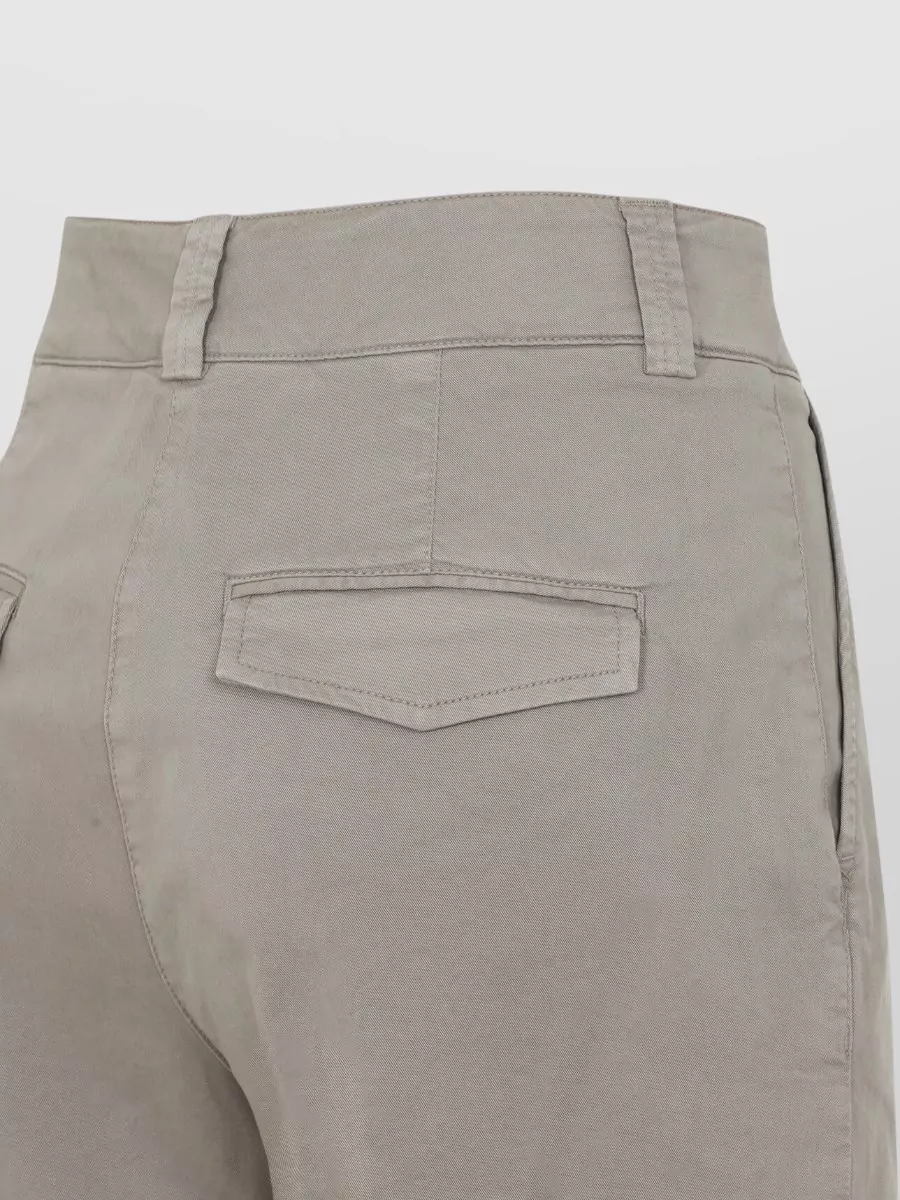 Peserico Gabardine Cotton Straight Leg Tailored Pants