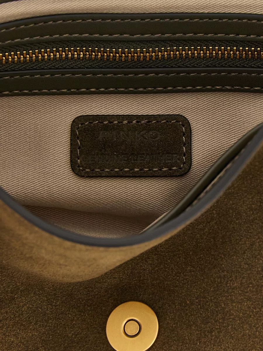 Pinko Love Bag Mini Leather Clutch Bag