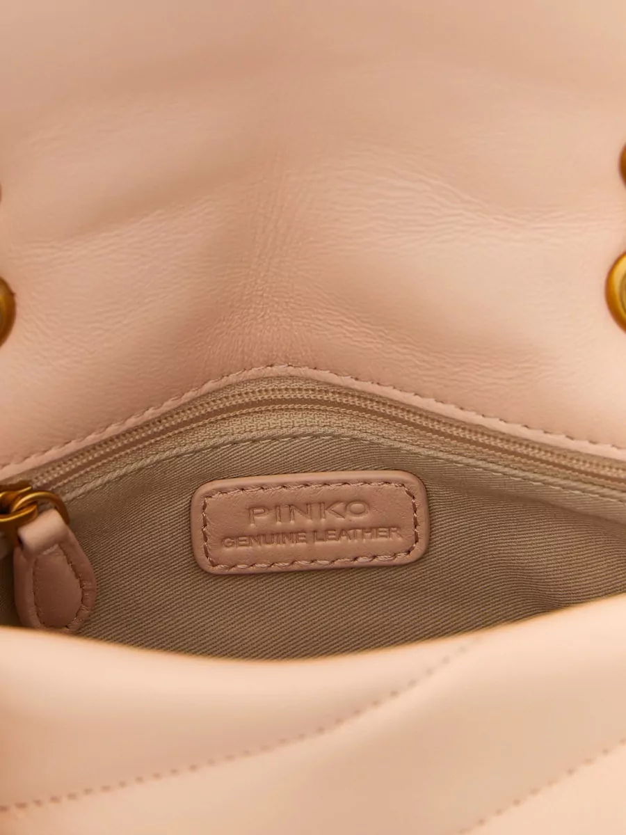 Pinko Love Bag Baby Leather Quilted Shoulder Bag