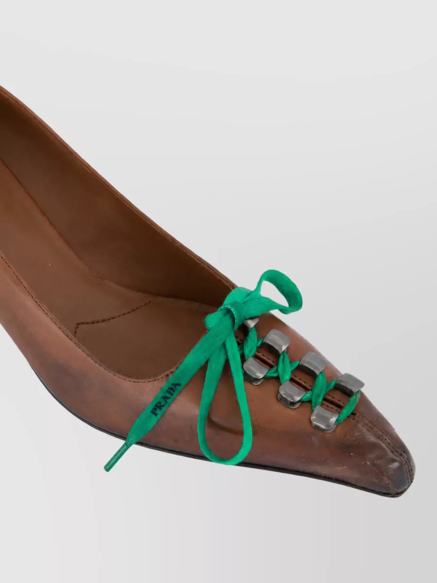 Prada Leather High Heel Pumps