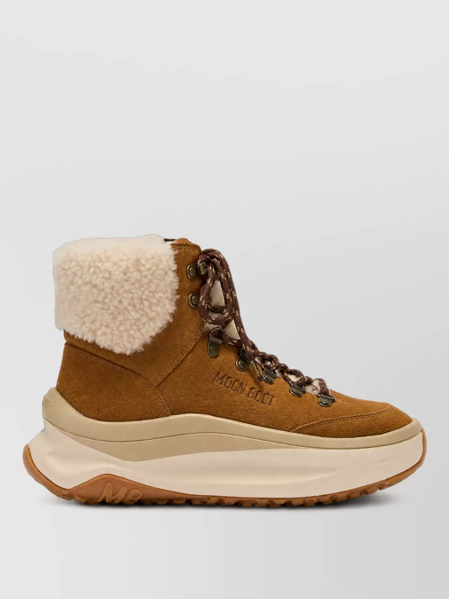 Moon Boot shearling leather mid boots