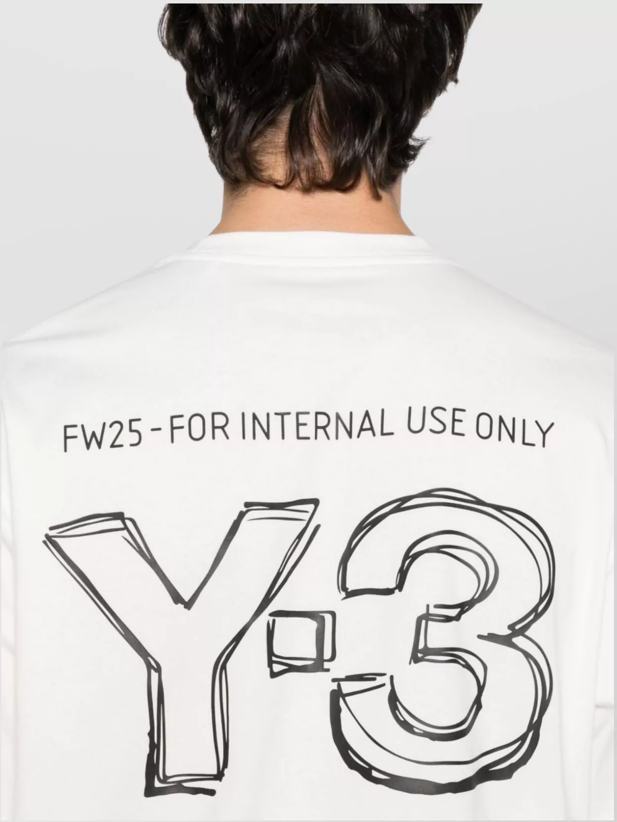 Y-3 Logo Crew Neck Graphic Print
