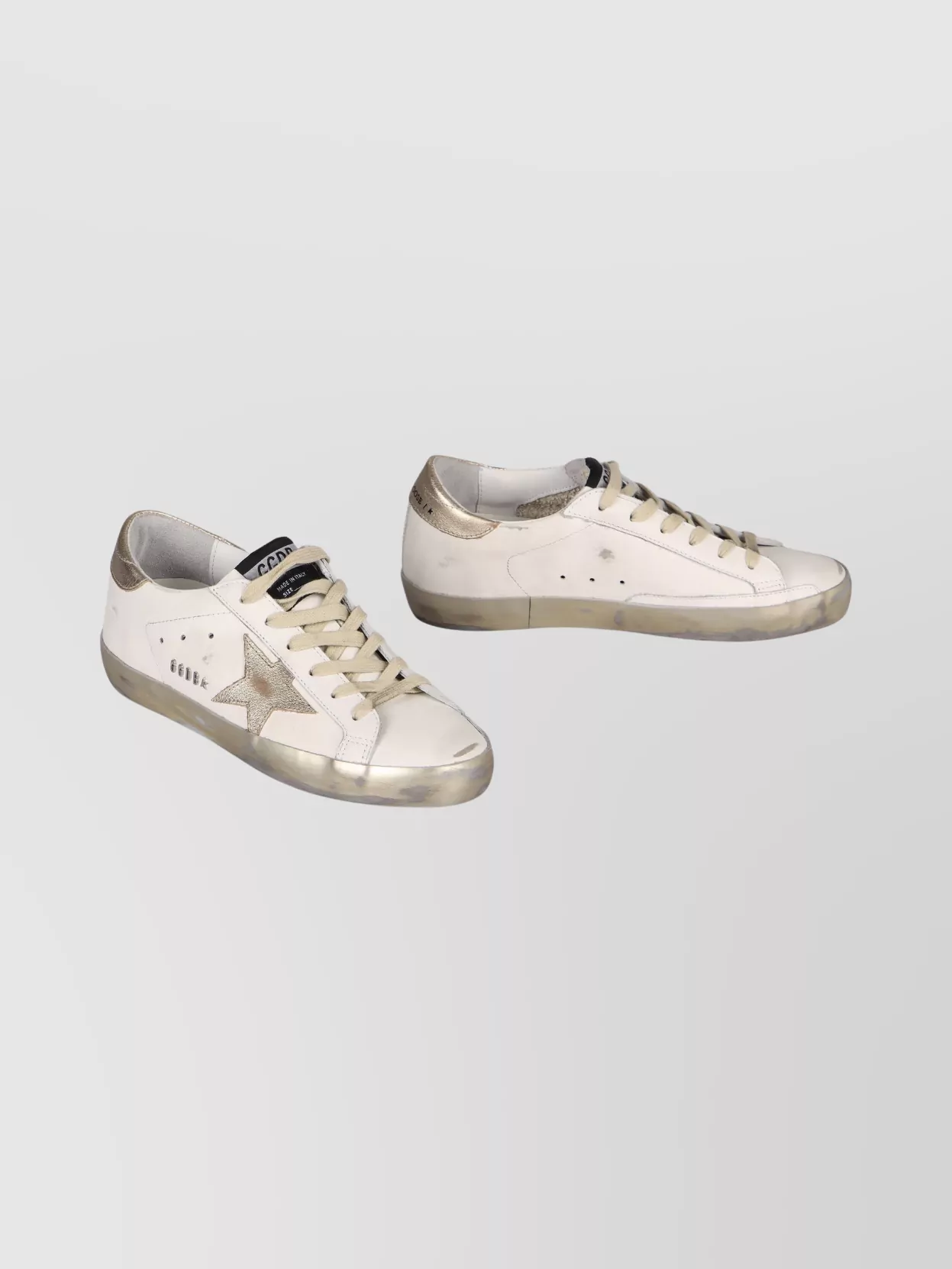 Golden Goose Low-top Leather Sneakers Featuring Star Patch In Nude