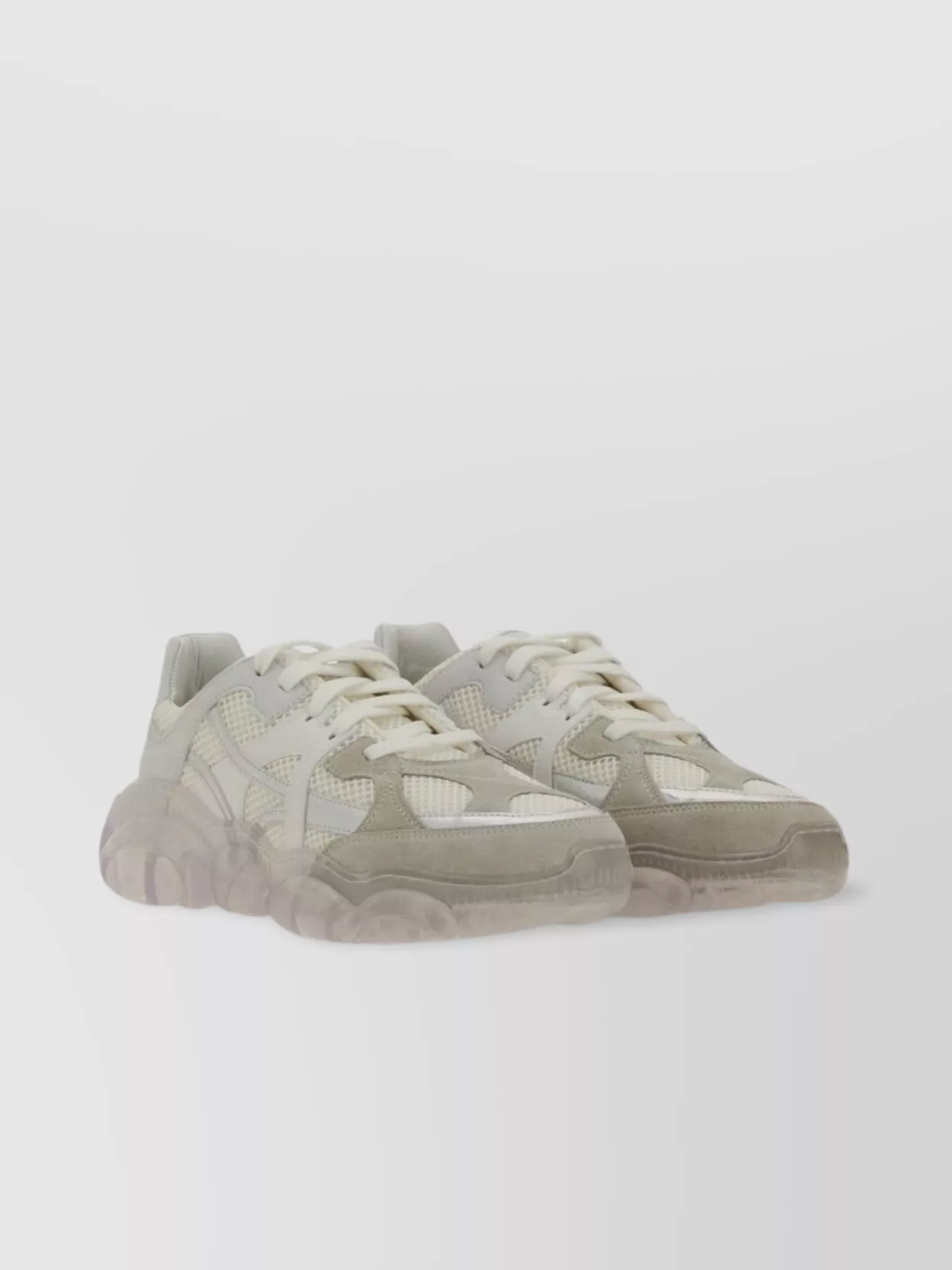 Moschino Mesh Panels Round Toe Rubber Sole Sneaker