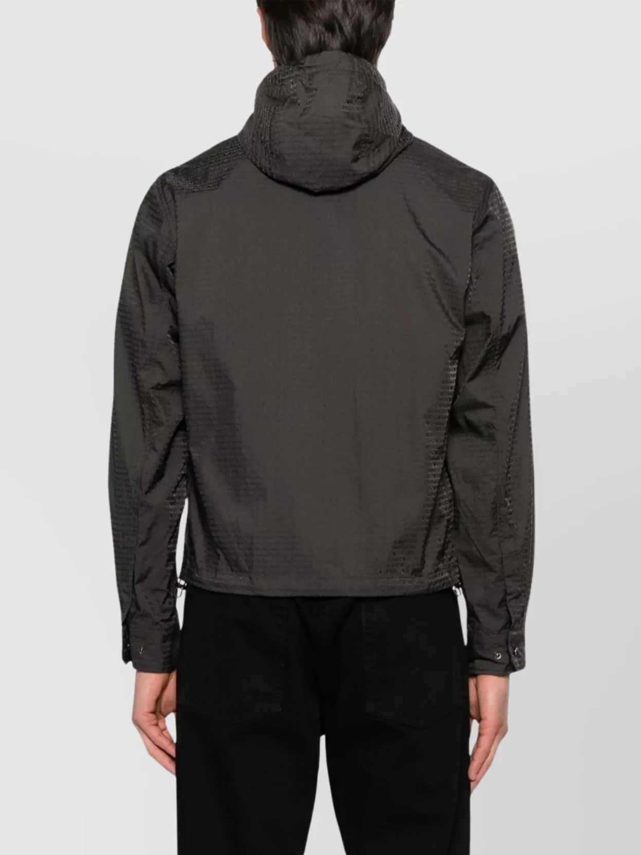 Emporio Armani Adjustable Cuffs Hooded Jacket With Side Pockets