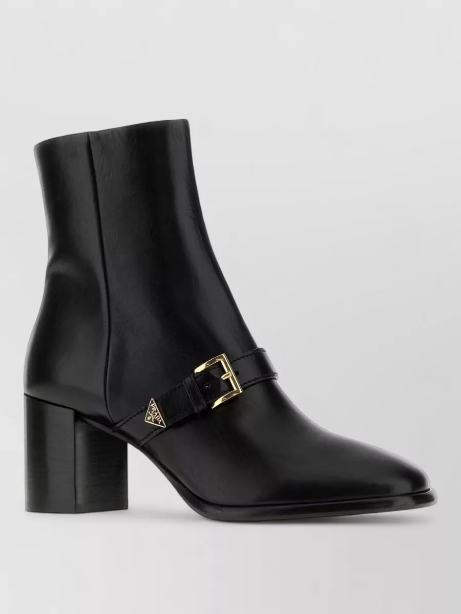 Prada leather ankle boots