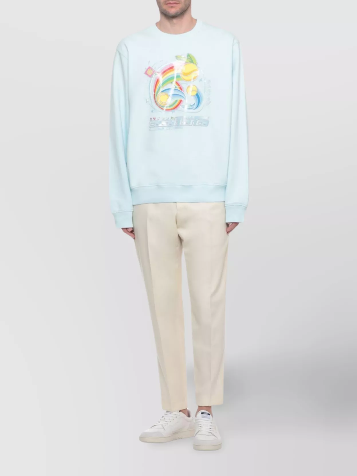 Casablanca Crew Neck Graphic Print Sweatshirt