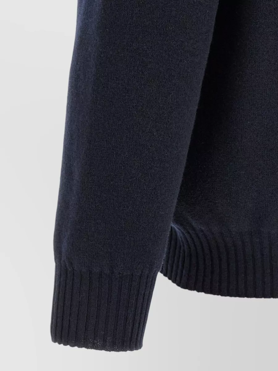 Roberto Collina Merino Wool Relaxed-Fit Half-Zip Polo Sweater