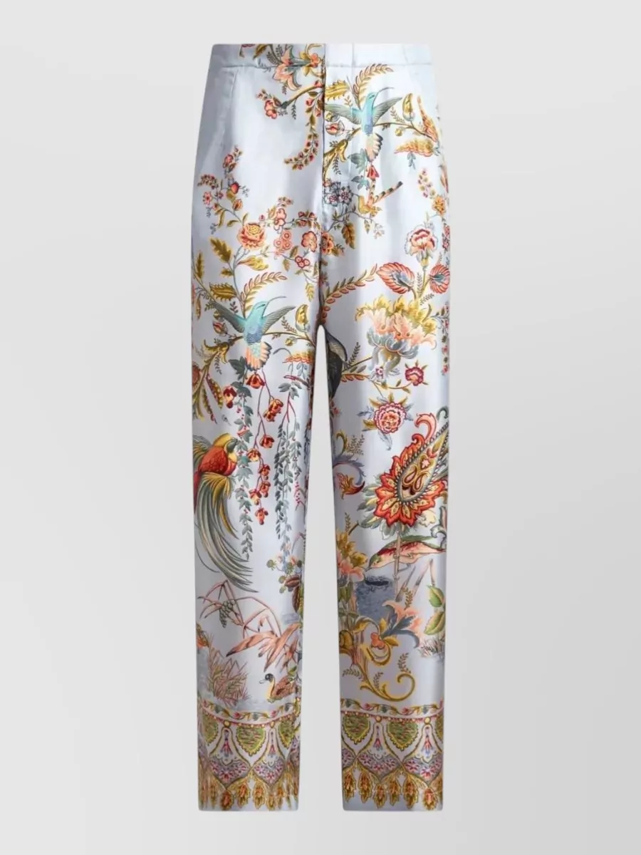 Etro floral paisley wide-leg trousers