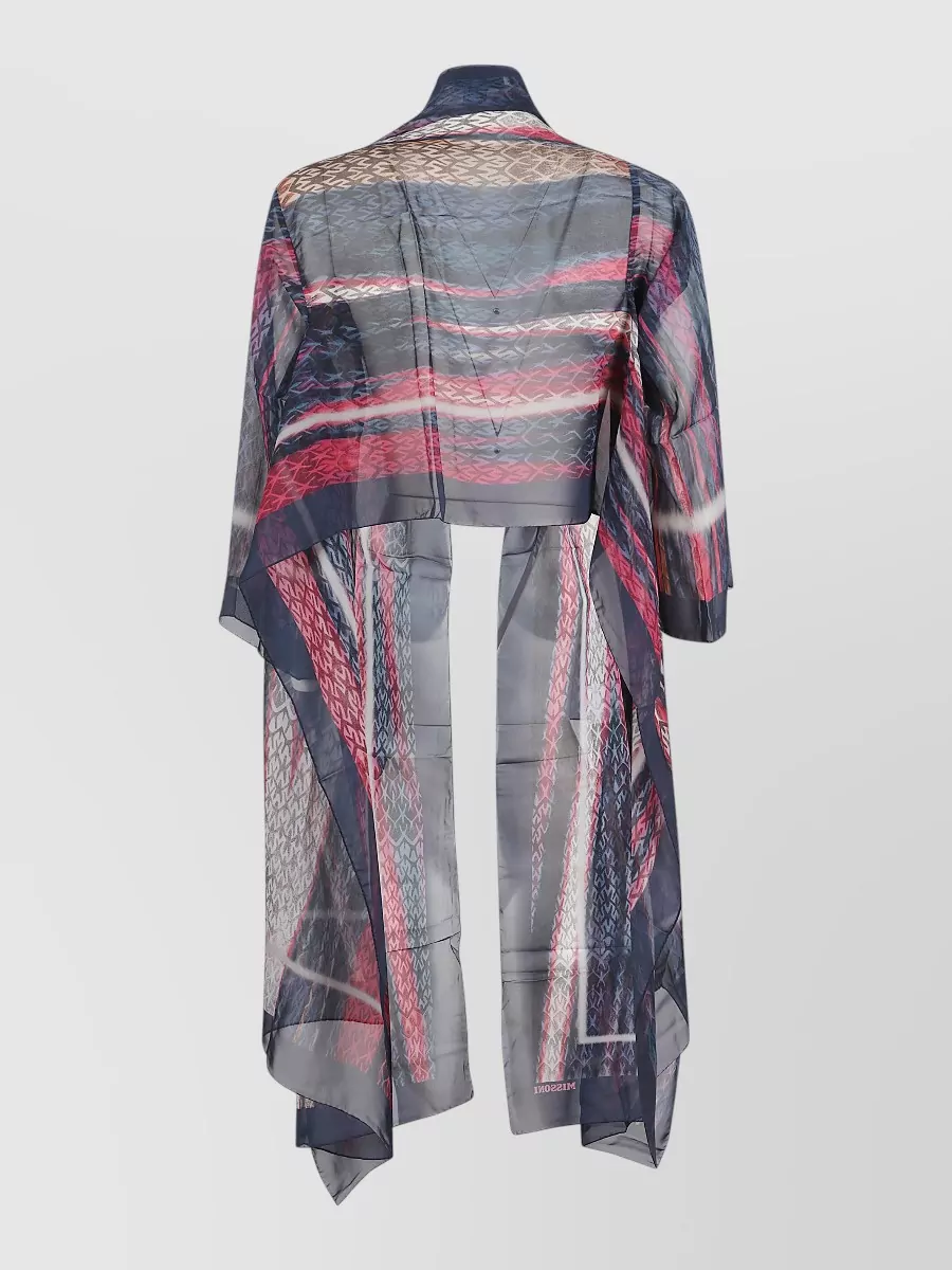 Missoni Silk Dressing Robe Knee Length Sheer