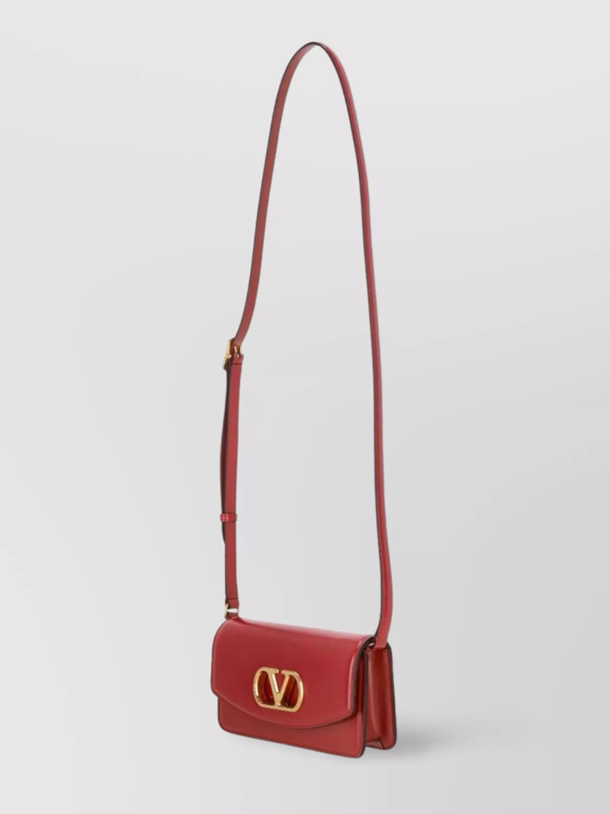 Valentino Crossbody Bags With Gold-tone Hardware And Chain Strap In Red
