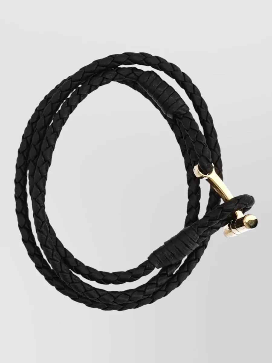 Tom Ford Braided Bracelet Adjustable Length Gold Tone