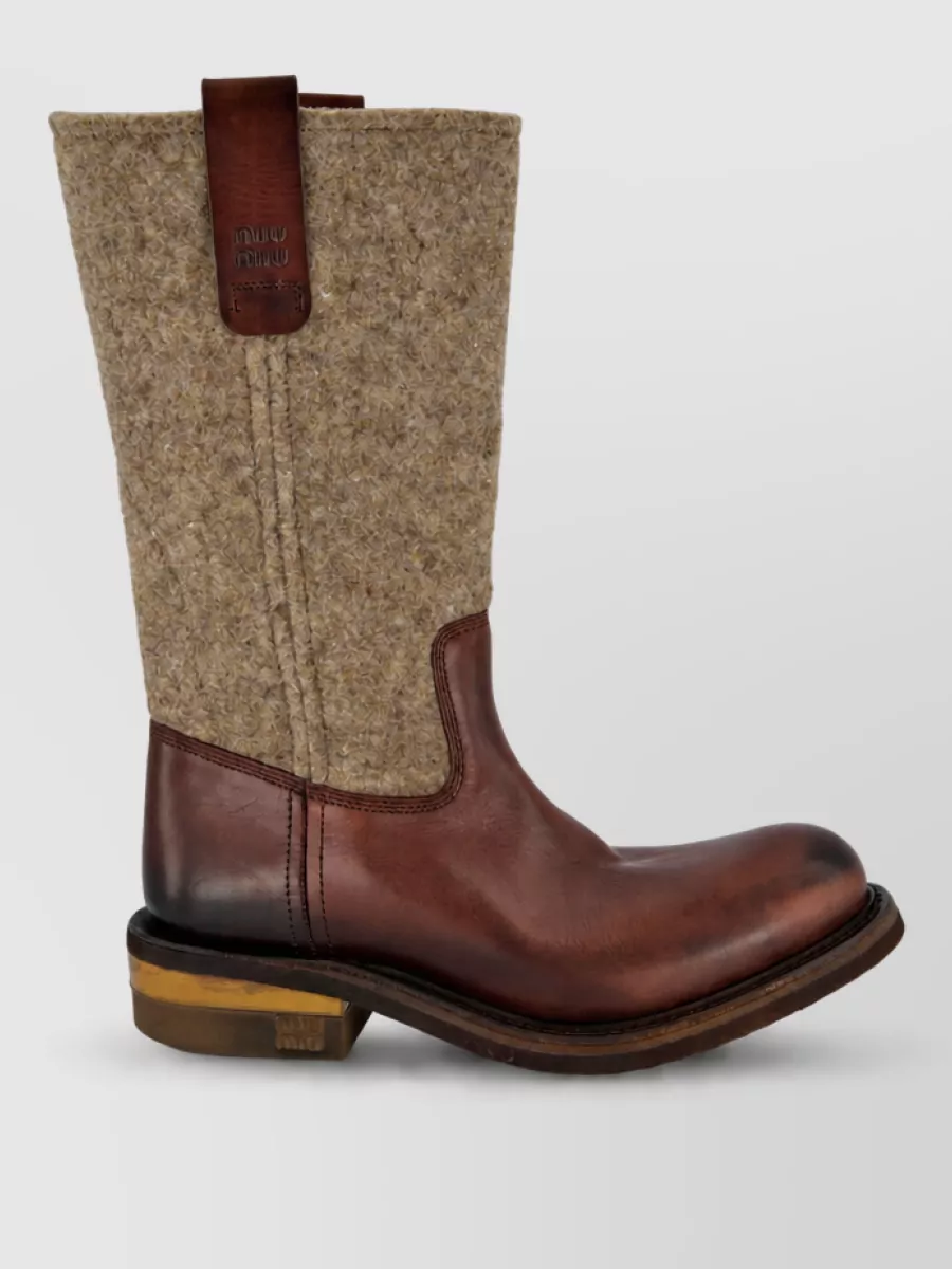 Miu Miu Leather Ankle Boots