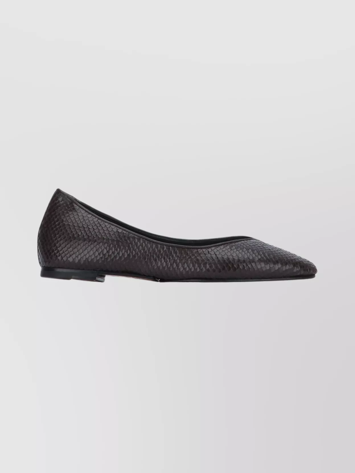 Jacquemus Oval Ballerina Shoes Textured Design In Brown