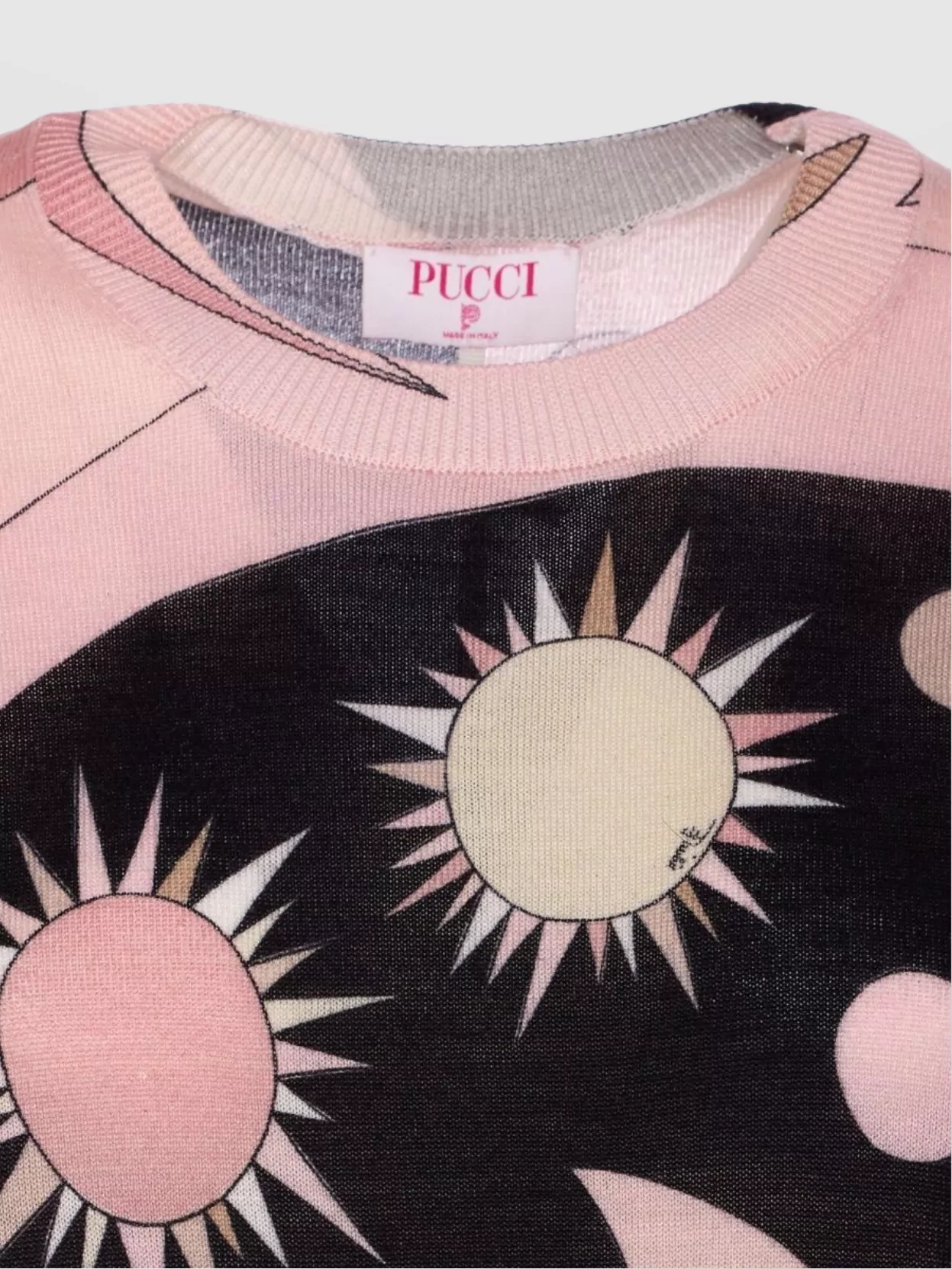 Pucci Crew Neck Graphic Print Relaxed Fit Top