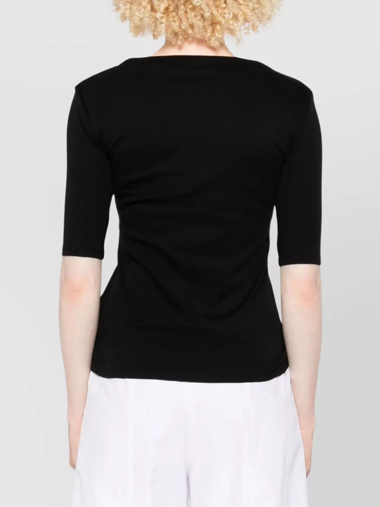 Calvin Klein Boatneck Top In Supima Cotton