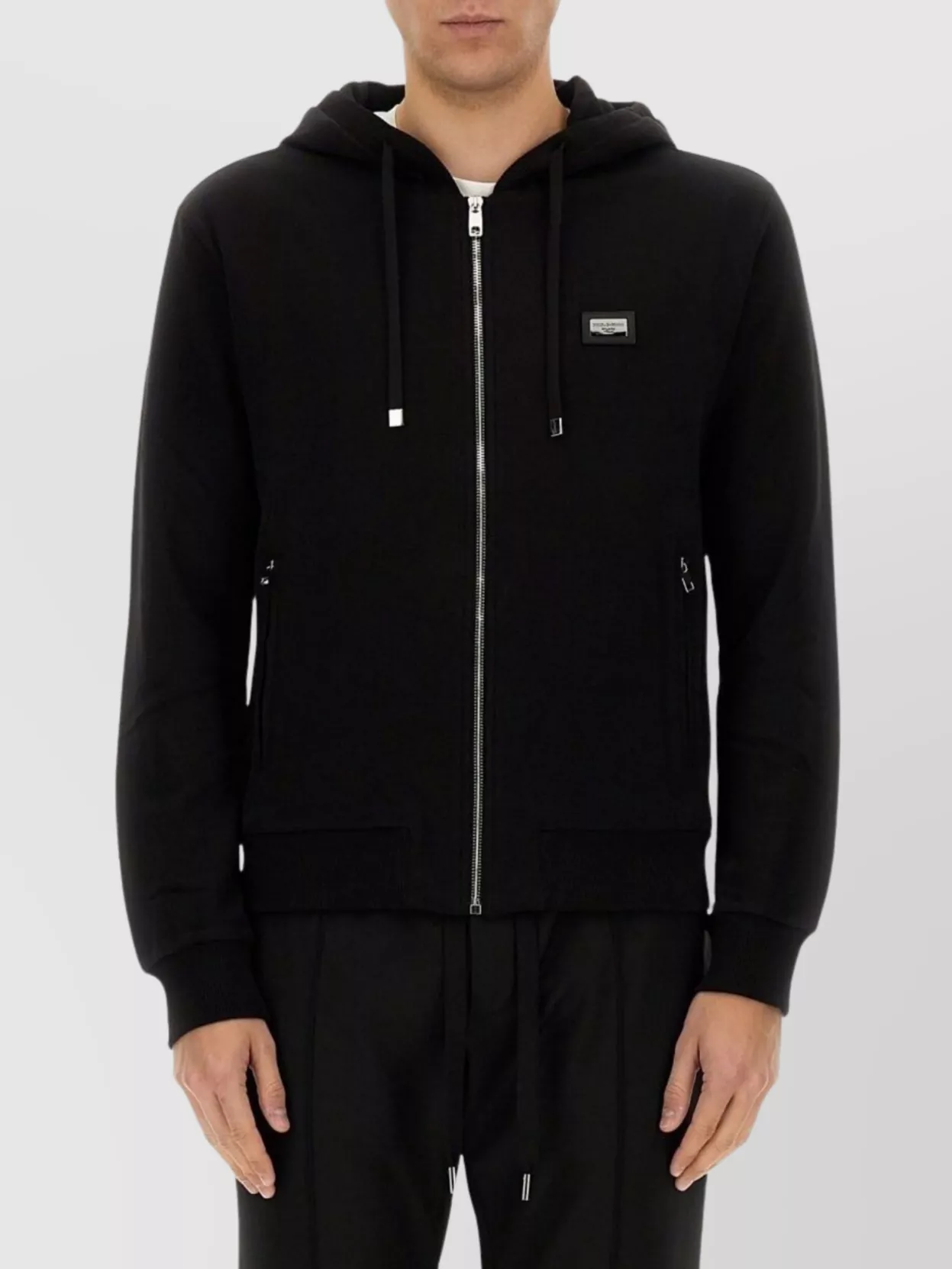 Dolce&Gabbana Hooded Sweater Ribbed Trim