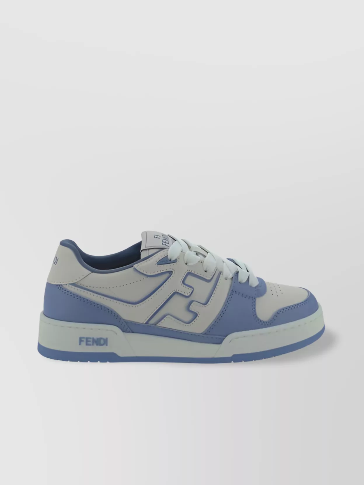 Shop Fendi Flat Sole Calfskin Paneled Sneakers