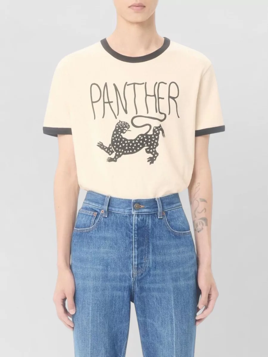 Valentino Garavani Graphic Print Crew Neck Short Sleeve Top