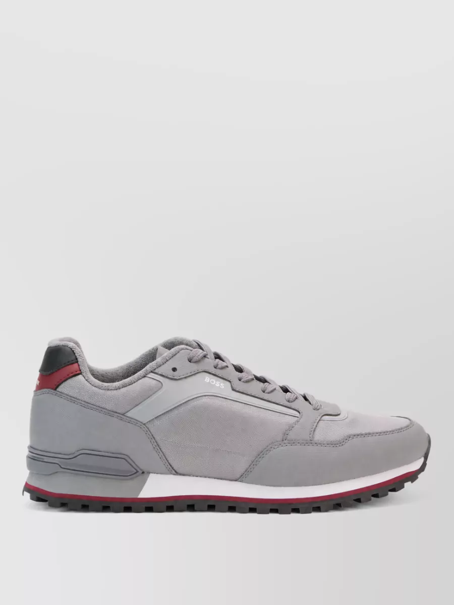 Boss polyester low-top sneakers