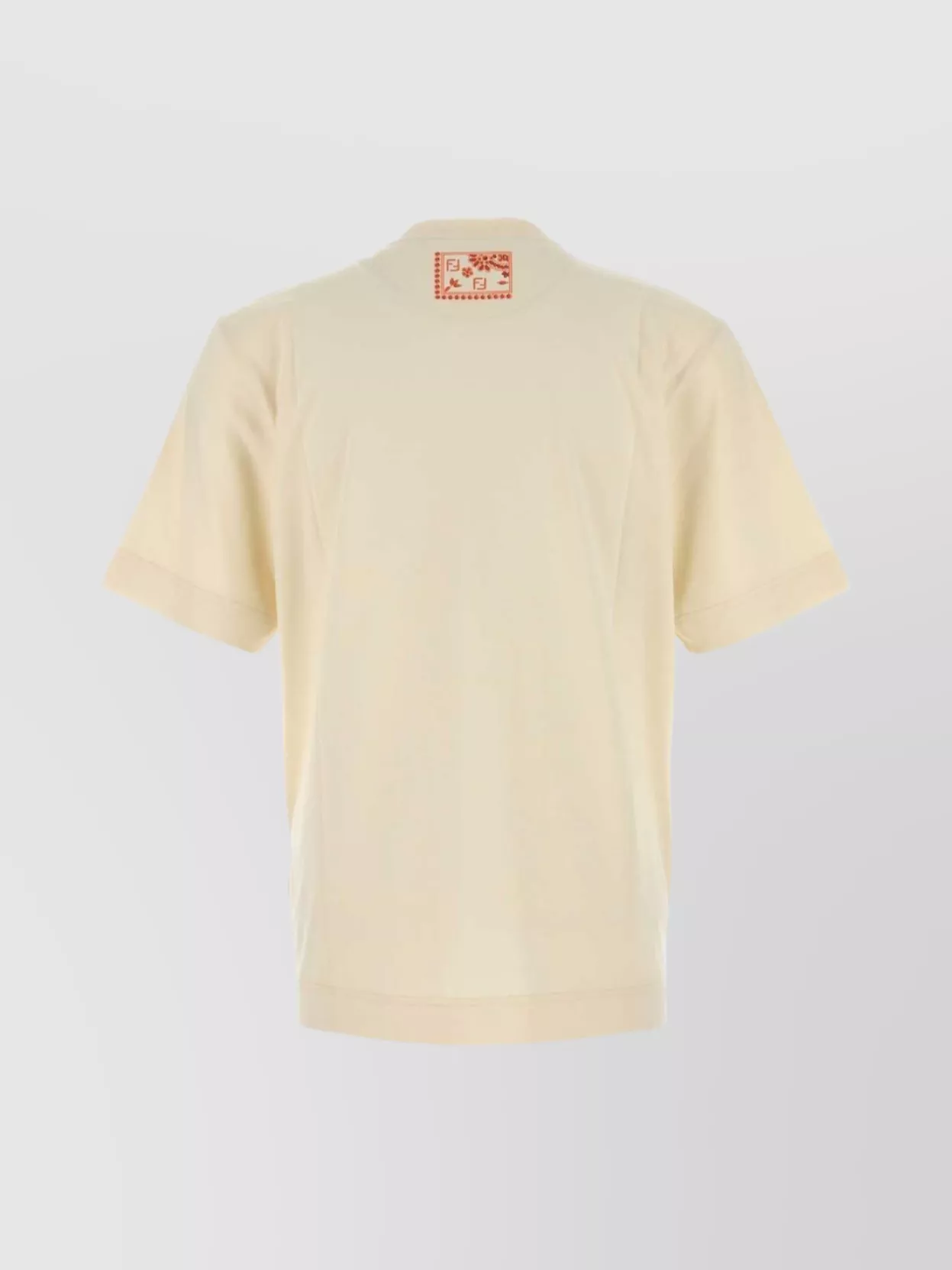Fendi Graphic Print Crew Neck T-shirt With Pocket In Neutral