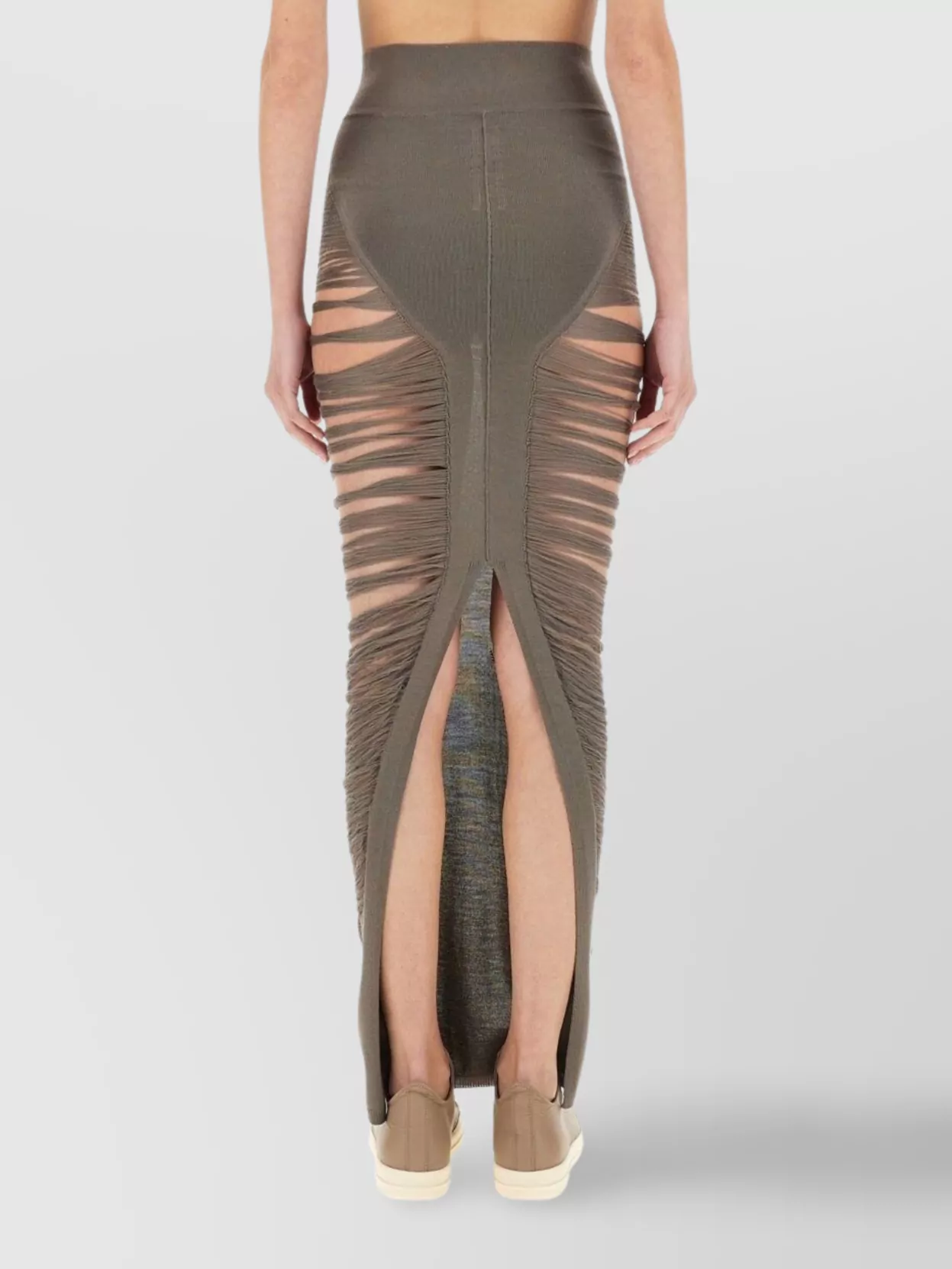 Rick Owens Maxi Skirt Sheer Panels