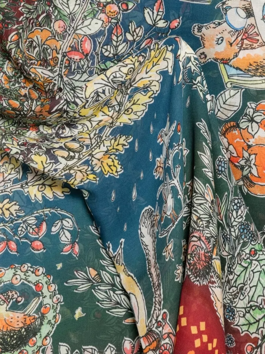 Faliero Sarti Cashmere Printed Square Scarf