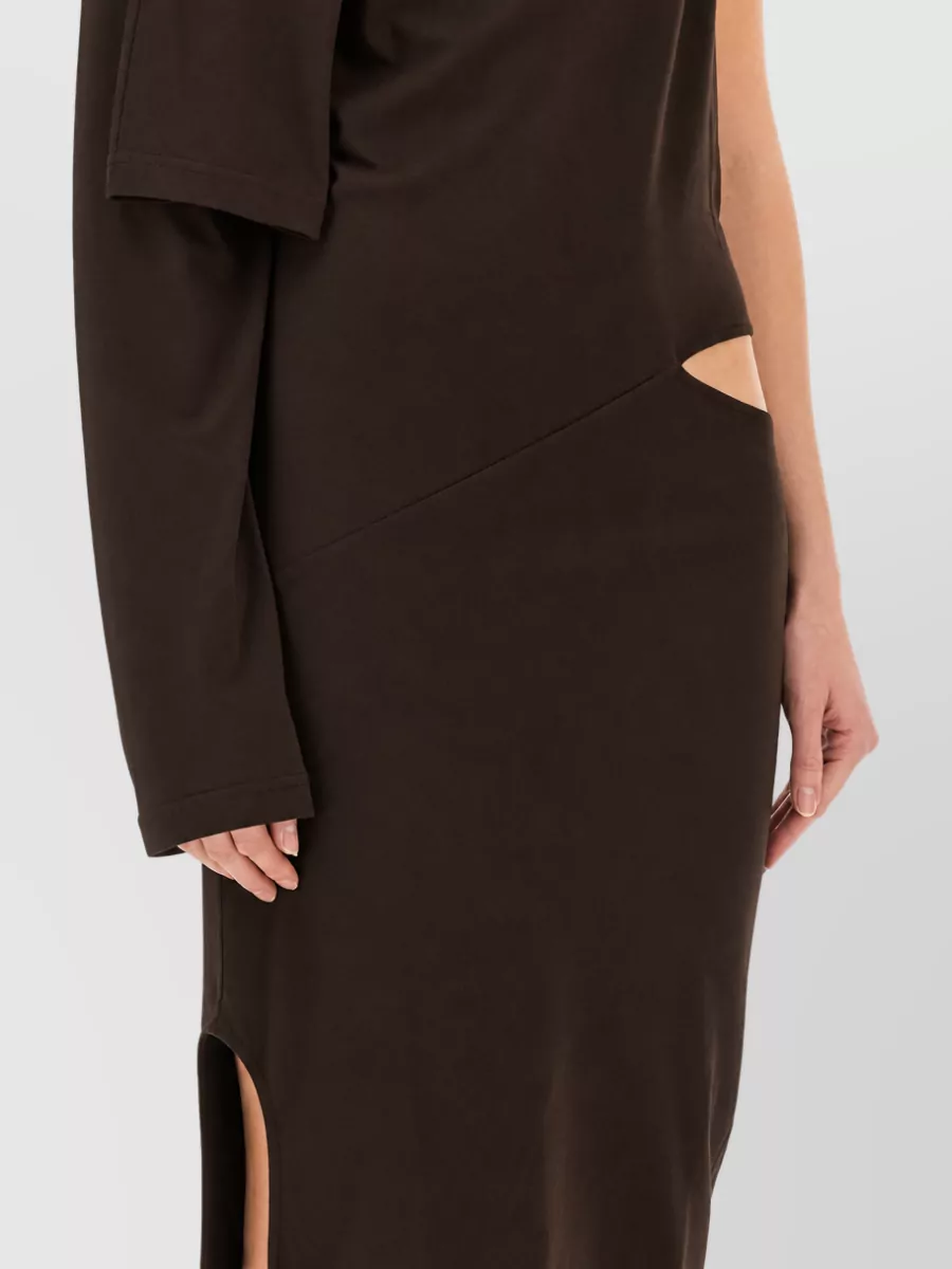 Courrèges Off-Shoulder Midi Dress