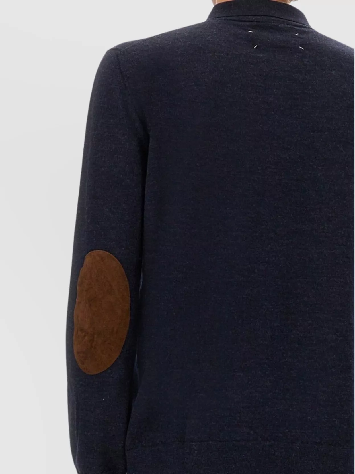 Maison Margiela Knitwear With Buttoned Collar And Elbow Patches