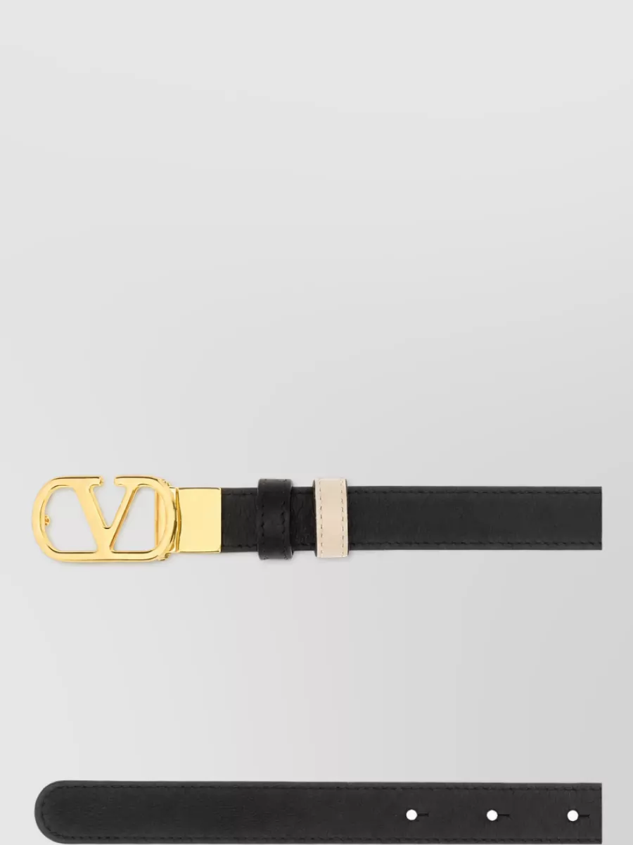 Valentino leather reversible belt