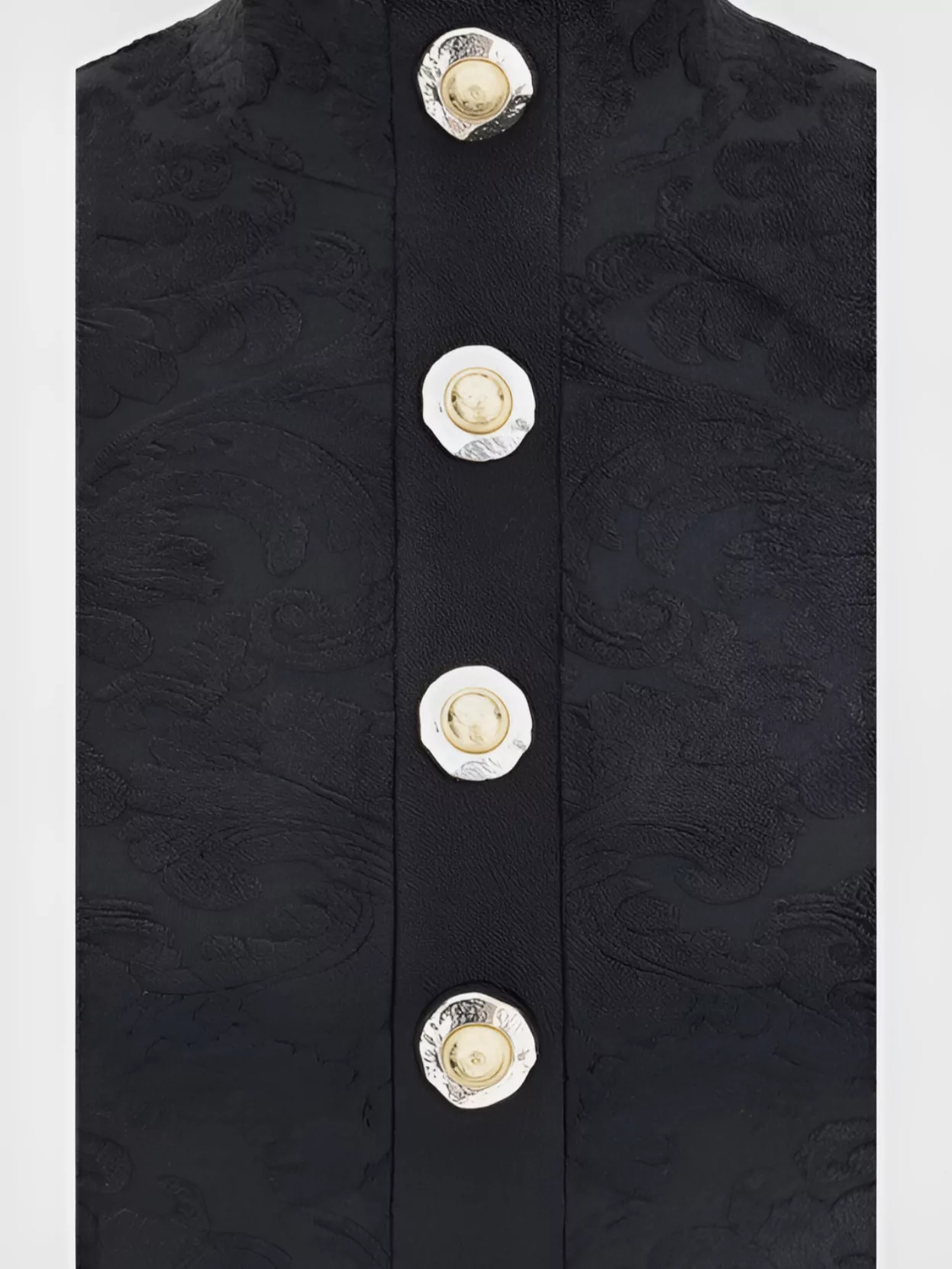 Balmain Halterneck Bouclette Baroque Top Buttons