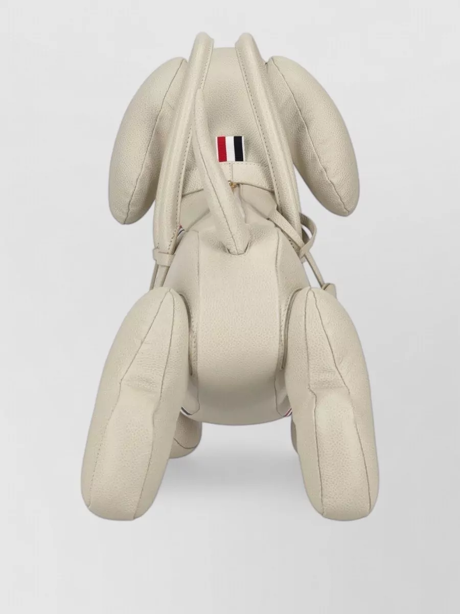 Thom Browne Pebble-Grain Leather Tote Bag