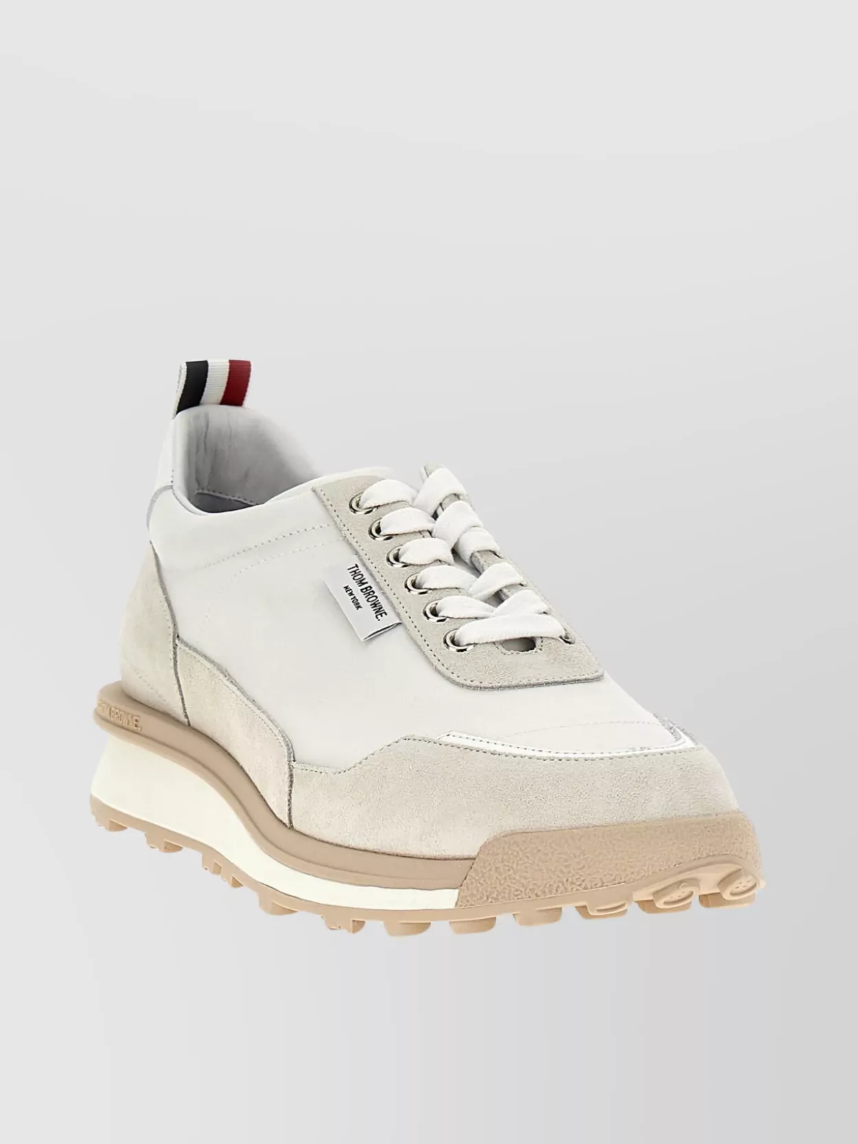 Shop Thom Browne 'alumni Trainer' Sneakers Featuring Pull Tab