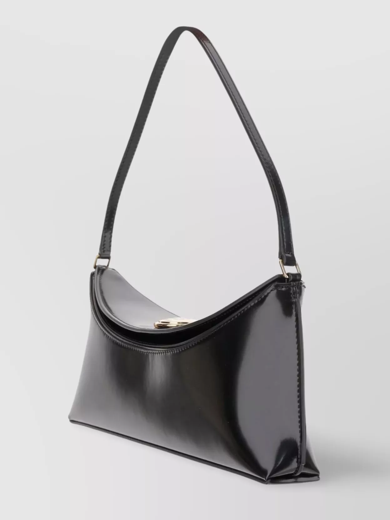 Jacquemus Curved Gold Handle Shoulder Bag