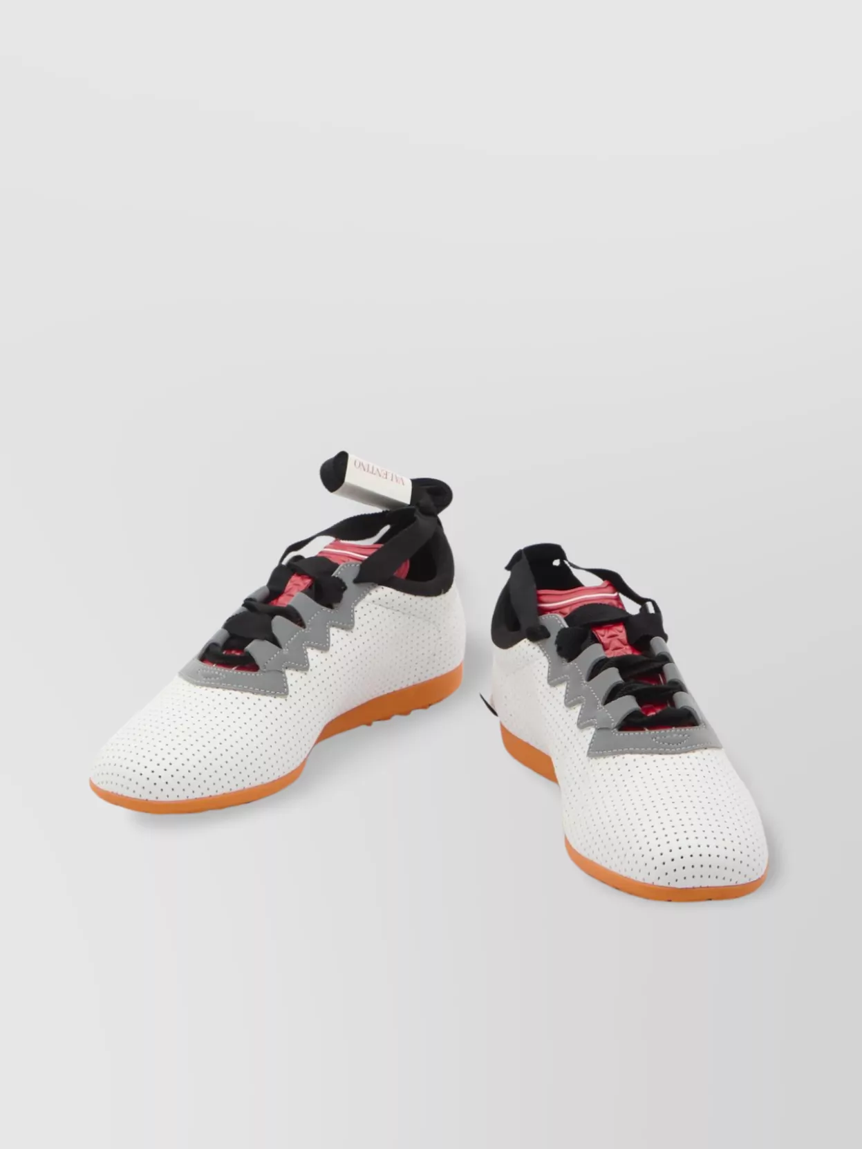 Valentino Garavani Leather Imperfections Sneakers With Custom Sole