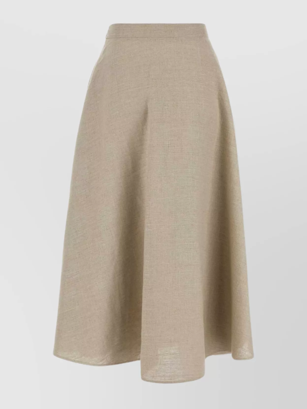 Shop Valentino Linen Skirt With A-line Silhouette And High Waist