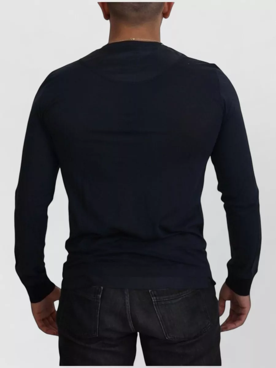 Dolce&Gabbana Silk Cotton Long-Sleeve Henley T-Shirt