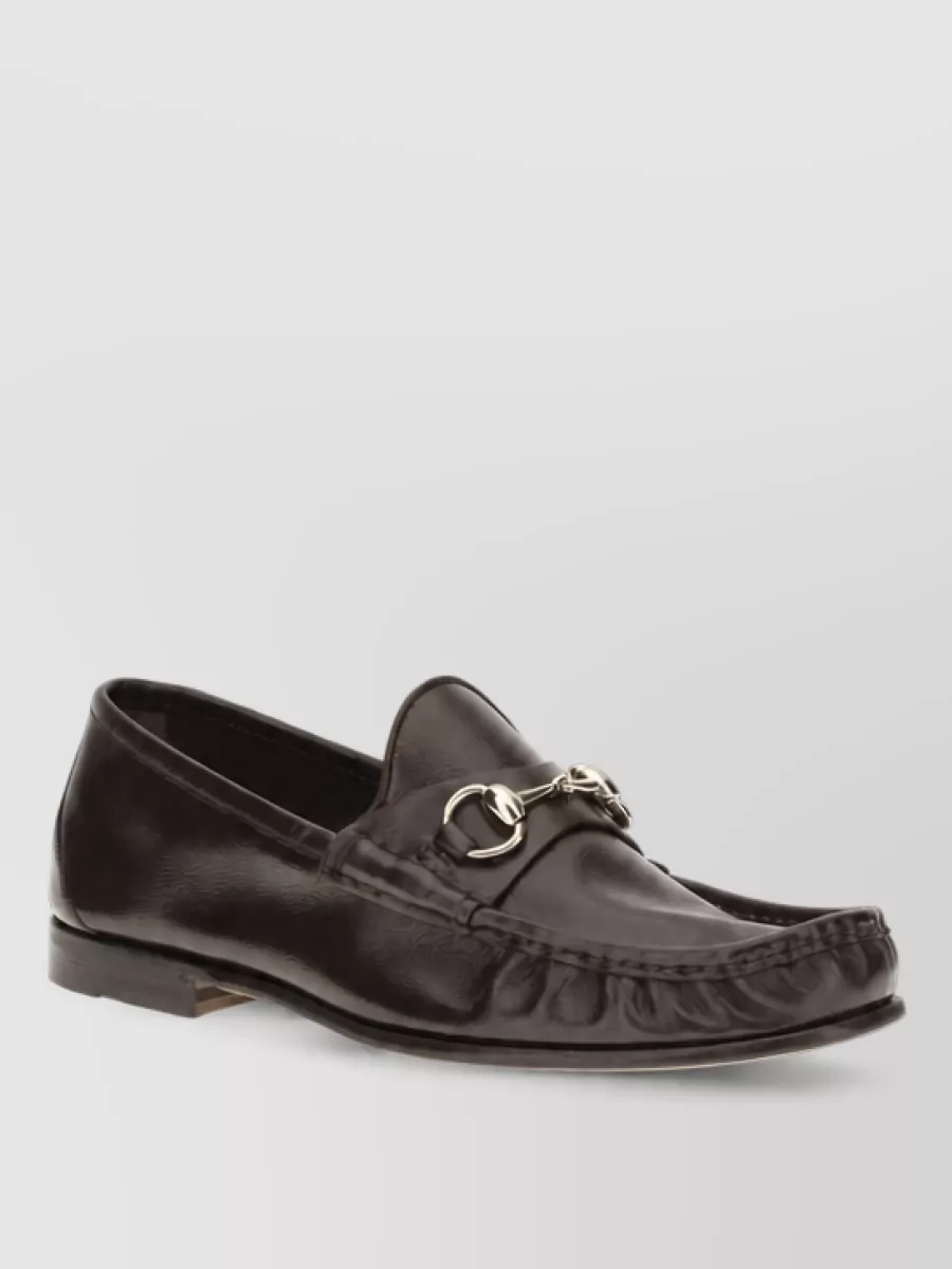 Gucci leather slip-on loafers