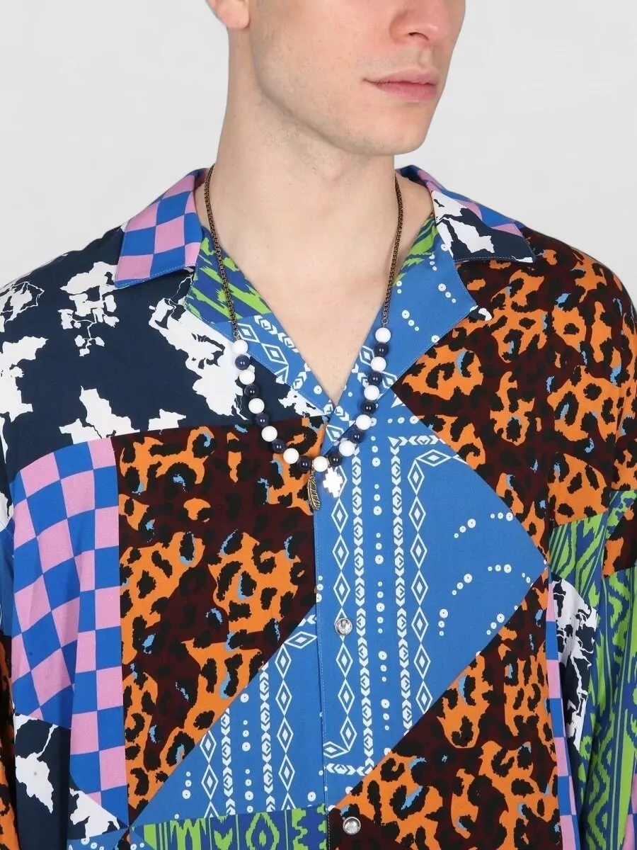 Marcelo Burlon County Of Milan Viscose Bowling Shirt